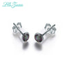 925 Sterling Silver Stud Earrings for Women Multicolor Mystic Topaz Earrings Female Bijoux Small Jewelry Christmas Gift