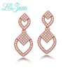 New Geometric Stud Earrings for Women Zircon Jewelry S925 Silver Earrings Female Fine Jewelry Party Accessories Gift