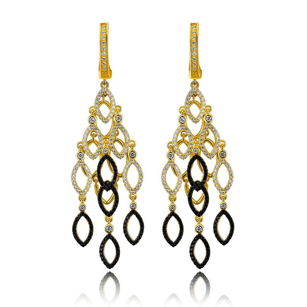 S925 Fashion Sterling Silver Jewelry Popular Bohemian Style Multicolor Zircon Earrings For Women Party Christmas Gifts