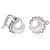 LACEY Natural Pearl earrings jewelry,925 Silver earrings for women,pearl stud earrings fine Jewelry valentines d gift