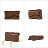 LAFESTIN Women Brand 2022 Trendy Retro Chain Shoulder All-match Messenger Small Square Bags Designer Split Leather