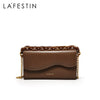 LAFESTIN Women Brand 2022 Trendy Retro Chain Shoulder All-match Messenger Small Square Bags Designer Split Leather