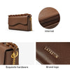LAFESTIN Women Brand 2022 Trendy Retro Chain Shoulder All-match Messenger Small Square Bags Designer Split Leather