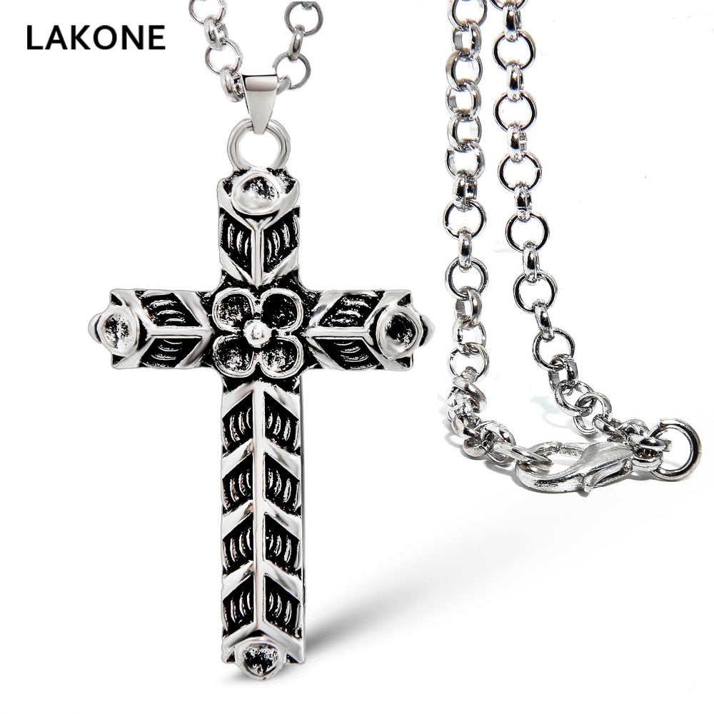 Viking Necklace Athelstan's Cross Ragnar Indian Jewelry Men Women Pendant w/ Chain The Vikings Teen Unisex Antique Silver