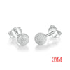 100% Real 925 Sterling Silver Stud Earrings For Women Fine Jewelry Ball Shaped Girl Gift Accessory EY233 EY234 EY235