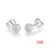 100% Real 925 Sterling Silver Stud Earrings For Women Fine Jewelry Ball Shaped Girl Gift Accessory EY233 EY234 EY235