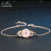 Bracelets Chain 9mm 100% Natural Pinks Gemstone Round Rose Quartz 925 Sterling Silver Fine Jewelry S925 Charm Bracelet
