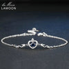 Crow Princess Cut 0.2ct 100% Real Blue Sapphire 925 Sterling Silver Jewelry S925 Charm Bracelet LMHI029