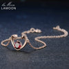 Heart Red 0.6ct Garnet 100% Natural Gemstone 925 Sterling Silver Fine Jewelry Chain Charm Bracelet S925 HI012
