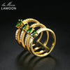 Natural Diopside S925 Adjustable Rings 925 Sterling Silver Gemstone Cocktail Fine Jewelry for Women Bridal Sets LMRI061