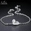 S925 Charm Bracelets For Women 100% 925 Sterling Pure Silver New Vivid Leaves with Texture Fine Jewelry Bracelet HY021