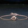 Triangle Gemstone 5mm Garnet S925 Bracelets & Bangles 925 Sterling Silver Fine Jewelry Rose Gold Color For Women LMHI040