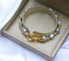 LAN CAI 2020 New Arrival Baroque Natural Pearl Love bracelets White/Pink/Grey baroque pearl beads bracelet for Women