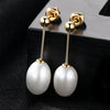 925 Sterling Silver Tassel Pearl Earrings Water Drop Natural Pearl Stud Earrings for Women Fine Jewelry Gift