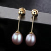 925 Sterling Silver Tassel Pearl Earrings Water Drop Natural Pearl Stud Earrings for Women Fine Jewelry Gift