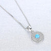 Created White/Blue/Yellow Fire Opal Necklace Disc Shape Real 925 Sterling Silver Pendant Necklace for Women Fine Jewelry