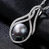 Fashion 925 Sterling Silver Necklace 10-15mm Natural Pearl Haystack Pearl Necklace for Women Fine Jewelry Gift
