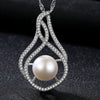 Fashion 925 Sterling Silver Necklace 10-15mm Natural Pearl Haystack Pearl Necklace for Women Fine Jewelry Gift