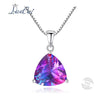 Fashion 925 Sterling Silver Necklace 5.79ct Genuine Rainbow Fire Mystic Topaz Pendant Necklace for Women Fine Jewelry
