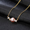 Fashion 925 Sterling Silver Necklace 7-7.5mm Geometric Natural Pearl Pendant Necklace for Women Fine Jewelry