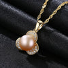 Fashion 925 Sterling Silver Necklace Flower Shape Natural pearl Pendant Necklace for Women Fine Jewelry Gift
