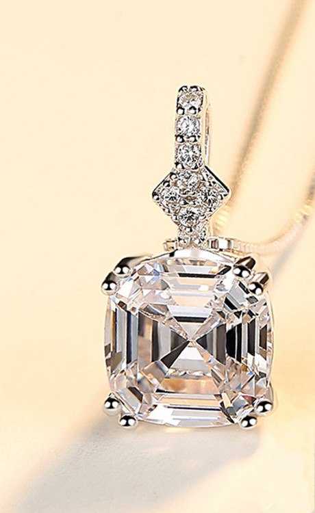 Fashion 925 Sterling Silver Necklace Natural Gemstones Brown and White Zircon Pendant Necklace for Women Fine Jewelry