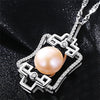 Fashion 925 Sterling Silver Necklace Natural Unique 10-15mm Pearl Pendant Necklace for Women Fine Jewelry Gift