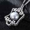 Fashion 925 Sterling Silver Necklace Natural Unique 10-15mm Pearl Pendant Necklace for Women Fine Jewelry Gift