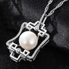 Fashion 925 Sterling Silver Necklace Natural Unique 10-15mm Pearl Pendant Necklace for Women Fine Jewelry Gift