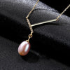Fashion 925 Sterling Silver Necklace Unique Design Natural Pearl Pendant Necklace for Women Fine Jewelry Gift