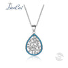 Fashion Manual 925 Sterling Silver Necklace Big Hollowed Drop Zircon Pendant Necklace for Women Fine Jewelry Lovers Gift