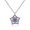 Fashion Manual 925 Sterling Silver Necklace Simple Geometric Star Zircon Pendant Necklace for Women Fine Jewelry Gift