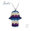 Fashion Manual 925 Sterling Silver Necklace The hand of Fatima Zircon Pendant Necklace for Women Fine Jewelry Gift