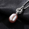 Genuine Fashion 925 Sterling Silver Necklace Geometric Natural pearl Pendant Necklace for Women Fine Jewelry