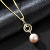 Genuine Fashion 925 Sterling Silver Necklace Office Lady Natural Pearl Pendant Necklace for Women Fine Jewelry
