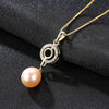 Genuine Fashion 925 Sterling Silver Necklace Office Lady Natural Pearl Pendant Necklace for Women Fine Jewelry