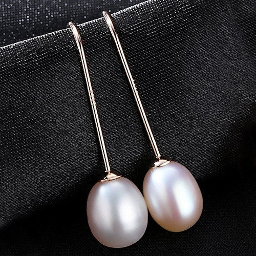 Promotion Price Fashion 925 Sterling Silver Pearl Earrings Natural Pearl Drop Earrings for Women Fine Jewelry