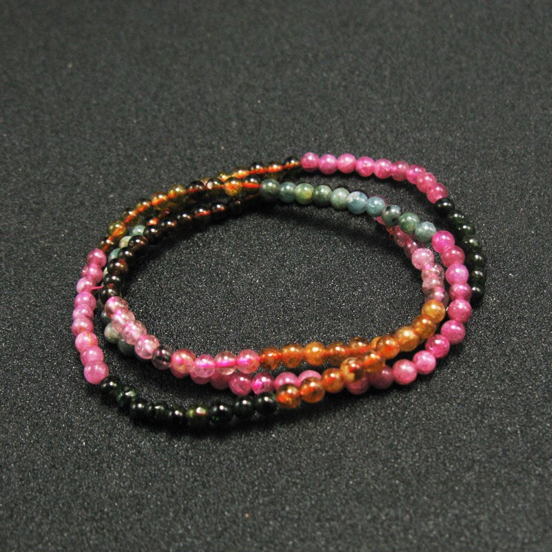 Natural tourmaline Bracelets Fine Jewellery Fashion hand string 4mm Candy Bracelet   sc003