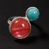 925 Sterling Silver Amzonite Ring Women Fine Jewelry Red Ghost Vintage ring Silver 925 Jewelry RG49115