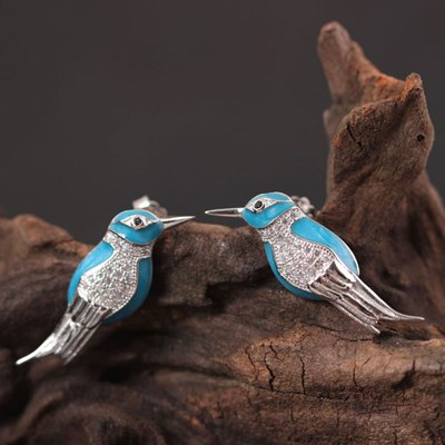 925 Sterling Silver Earrings Female Women Fine Jewelry Stud Earrings E54236