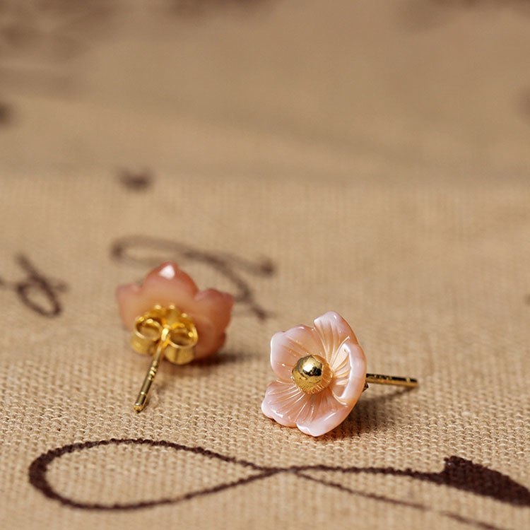 925 Sterling Silver Earrings Flower Earrings Fashion Small Earring For Women ED10126