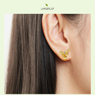 925 Sterling Silver Earrings For Women Fine Jewelry Citrine Silver 925 Jewelry Crystal earrings ED37001