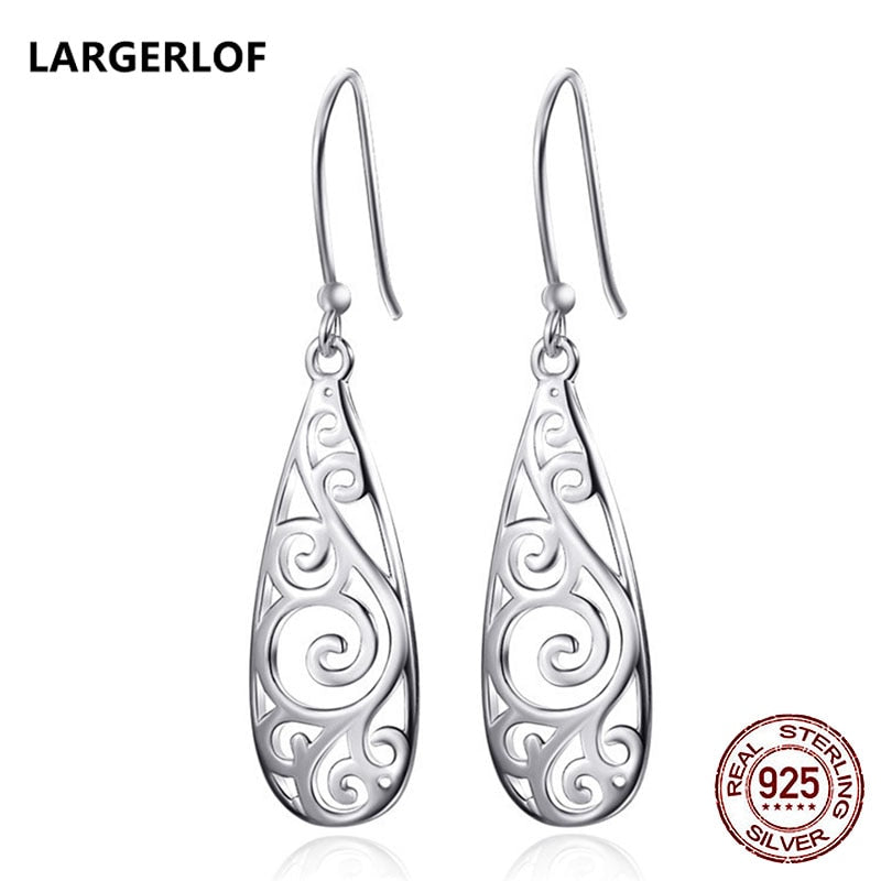 925 Sterling Silver Earrings Women Silver 925 Jewelry Long Drop Earrings Earrings Silver 925 ED50013