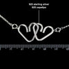 925 Sterling Silver Necklaces Pendants Women Heart Pendant Fine Jewelry 925 Silver Jewelry Chain Necklace N35044