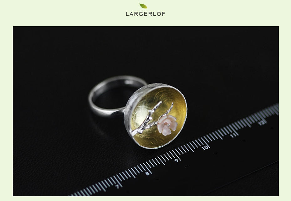 925 Sterling Silver Ring Flower Ring Women Fine Jewelry 925 Silver Jewelry Vintage Rings RG47006