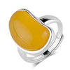 925 Sterling Silver Ring Natural Chalcedony Women Fine Jewelry Rings For Women 925 Silver Jewelry JZ50009