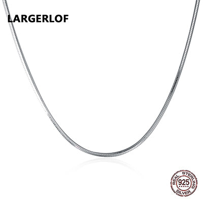 925 Sterling Silver Snake Necklace Women Fine Jewelry Simple Chain Necklaces For Women NK47058