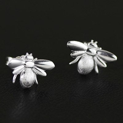 925 Sterling Silver Stud Earrings Women Fine Jewelry Korean Earrings Bee Stud Earrings For Women ED401059