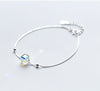 925 Sterling silver Bracelets Women Fine Jewelry Chains bracelets & bangles Silver 925 Jewelry BR50013