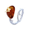Amber Ring 925 Sterling Silver Ring Women Fine Jewelry Vintage Rings Silver 925 Jewelry RG57115